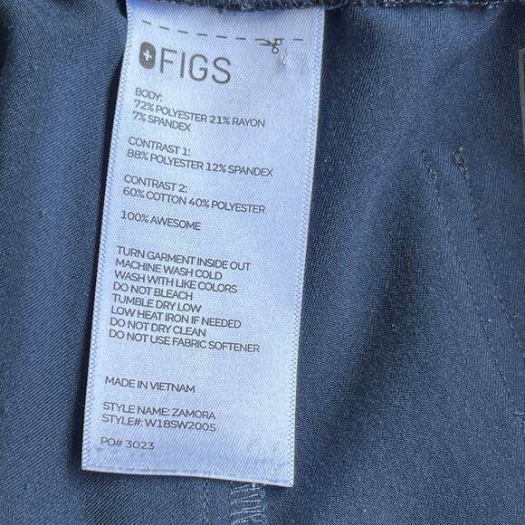 Figs Womens Zamora Scrub Pant Jogger Medium Blue Medical Nursing ER PO#3023 - Picture 4 of 11